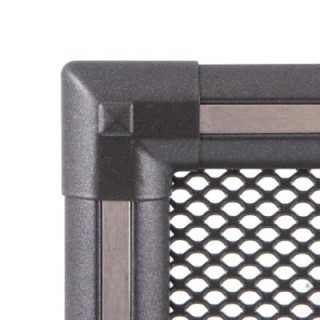 Grille de cheminée EXCLUSIVE
16x32cm à ailettes graphite / inox